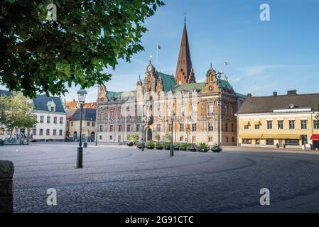 Rathaus von Malmö (Radhus) am Stortorget-Platz - Malmö, Schweden Stockfoto