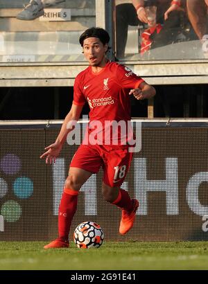 Grodig, Österreich. Juli 2021. 23.07.2021, das.Goldberg-Stadio, Grodig, Testspiel 1.FSV FSV Mainz 05 gegen den FC Liverpool, im Bild Takumi Minamino (Liverpool) Credit: dpa picture Alliance/Alamy Live News Stockfoto