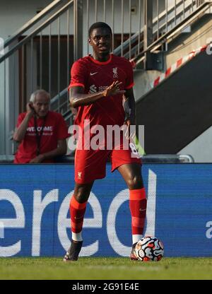 Grodig, Österreich. Juli 2021. 23.07.2021, das.Goldberg-Stadio, Grodig, Testspiel 1.FSV FSV Mainz 05 gegen FC Liverpool, im Bild Billy Koumetio (Liverpool) Credit: dpa picture Alliance/Alamy Live News Stockfoto