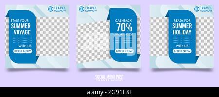 Vorlage für Social Media-Karussells zur Förderung von Engagement Stock Vektor