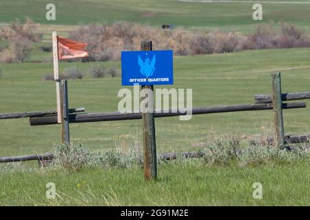 Officer Quarters Site, Fort Phil Kearny State Historic Site, Wyoming Stockfoto