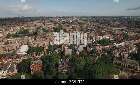 Stadtbild von Amsterdam, Luftaufnahme Stockfoto