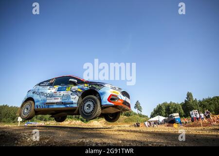 48 Pajari Sami (FIN), Salminen Marko (FIN), Ford Fiesta Rally4, Aktion während der Rallye Estland, 7. Runde der FIA WRC-Meisterschaft 2021 vom 15. Bis 18. Juli in Tartu, Kreis Tartu in Estland - Foto Nikos Katikis / DPPI Stockfoto