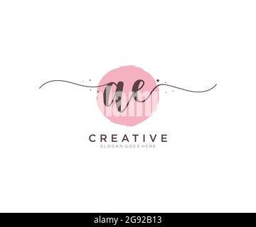 AE feminine Logo Schönheit Monogramm und elegantes Logo-Design, Handschrift Logo der ersten Unterschrift, Hochzeit, Mode, Blumen und botanischen mit kreativen Stock Vektor