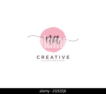 NA feminine Logo Schönheit Monogramm und elegantes Logo-Design, Handschrift Logo der ursprünglichen Signatur, Hochzeit, Mode, floral und botanisch mit kreativen Stock Vektor