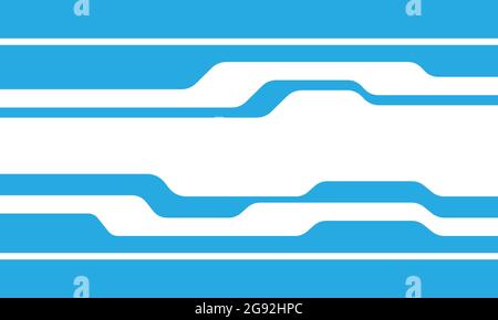 Abstrakte blaue weiße Banner Cyber-Linie flaches Design moderne futuristische Technologie Hintergrund Vektor Illustration. Stock Vektor