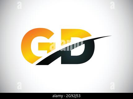 Initial GD Letter Logo mit Creative Modern Business Typography Vektorvorlage. Kreativer abstrakter Monogramm-Buchstabe GD Stock Vektor