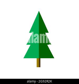 Weihnachtsbaum im flachen Design-Stil. Tannenbaum-Symbol Stock Vektor