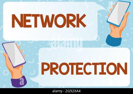 Handschrift Text Netzwerkschutz. Geschäftsidee Schützen Sie die Benutzerfreundlichkeit und Integrität des Netzwerks Abstract Typing Scientific Articles, Creating Stockfoto