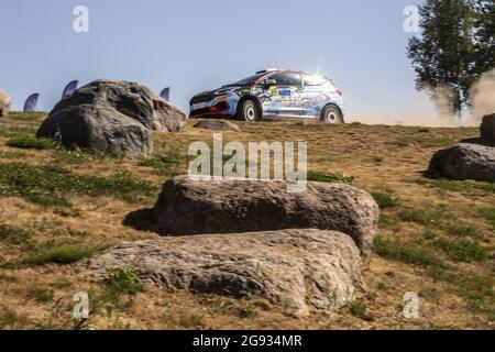 48 Pajari Sami (FIN), Salminen Marko (FIN), Ford Fiesta Rally4, Aktion während der Rallye Estland, 7. Runde der FIA WRC-Meisterschaft 2021 vom 15. Bis 18. Juli in Tartu, Kreis Tartu in Estland - Foto Nikos Katikis / DPPI Stockfoto