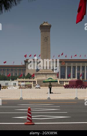 Tiananmen-Platz oder Tian'anmen-Platz, Peking China Stockfoto