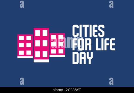 Vektorvorlage „Städte für den Lebenstag“ Stock Vektor