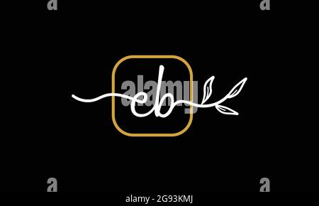 Anfangsbuchstaben EB und HANDSCHRIFTLICH floral boho botanischen Monogramm Logo Vektor-Symbol minimalistisches Design Stock Vektor