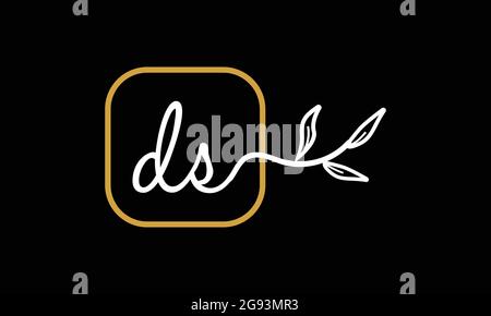 Anfangsbuchstaben DS und SD Handschrift floral Boho botanischen Monogramm Logo Vektor-Symbol minimalistisches Design Stock Vektor