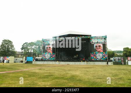 Sheffield, Großbritannien. Juli 2021. Eine allgemeine Ansicht der Hauptbühne während des zweiten Tages des Tramlines Festivals in Sheffield, Vereinigtes Königreich am 7/23/2021. (Foto von Isaac Parkin/News Images/Sipa USA) Quelle: SIPA USA/Alamy Live News Stockfoto