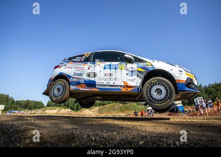 50 Koci Martin (cze), Tesinsky Petr (cze), Ford Fiesta Rally4, Aktion während der Rallye Estland, 7. Runde der FIA WRC-Meisterschaft 2021 vom 15. Bis 18. Juli in Tartu, Kreis Tartu in Estland - Foto Nikos Katikis / DPPI Stockfoto