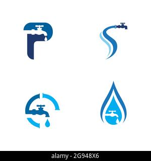 Klempnerlogo Vektor Symbol Design Illustration Vorlage Stock Vektor