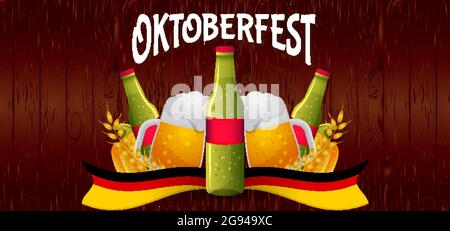 Oktoberfest Holzstruktur Stock Vektor