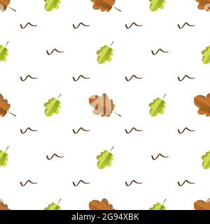 Nahtlose Muster mit bunten Herbstlaub. Stock Vektor