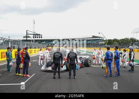 Neues F1 2022 Fahrzeug während des Formel 1 Pirelli British Grand Prix 2021, 10. Lauf der FIA Formel 1 Weltmeisterschaft 2021 vom 16. Bis 18. Juli 2021 auf dem Silverstone Circuit, in Silverstone, Großbritannien - Foto Xavi Bonilla / DPPI Stockfoto