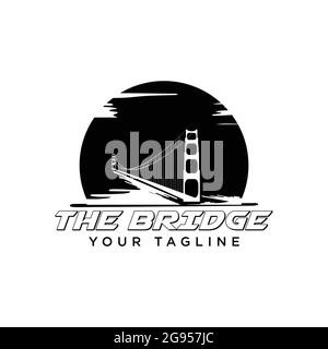 Bridge Ilustration Logo Vektor Vorlage Stock Vektor