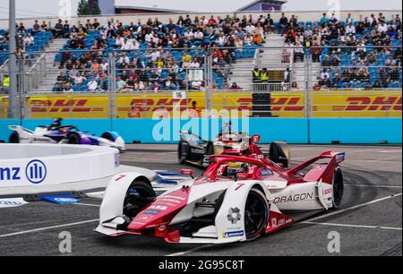 DRAGON/PENSKE AUTOSPORT-Fahrer Sergio Sette Camara beim Heineken London E-Prix im Excel London. Bilddatum: Samstag, 24. Juli 2021. Stockfoto