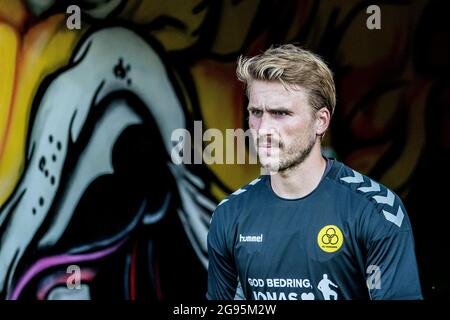 Horsens, Dänemark. Juli 2021. Alexander Ludwig von AC Horsens beim NordicBet Liga-Spiel zwischen AC Horsens und HB Koege in der Casa Arena in Horsens. (Foto: Gonzales Photo/Alamy Live News Stockfoto