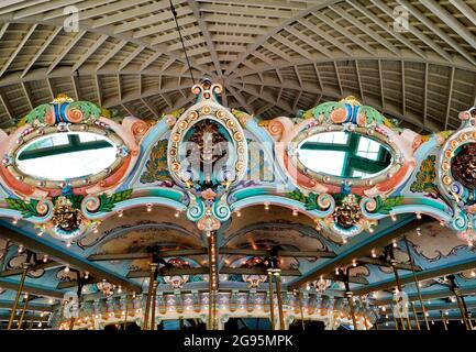 1921 ERA Carousel in Glen Echo Park, Maryland Stockfoto