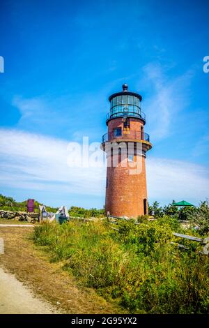 Die ersten legendären, historischen aktive Leuchtturm im Weinberg Insel Stockfoto