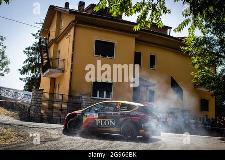 31 Jaroslaw Koltun (POL), Ireneusz PLESKOT (POL), Ford Fiesta R5 MkII, Plon RT, Aktion während der FIA ERC Rally di Roma Capitale 2021, 3. Runde der FIA European Rally Championship 2021, vom 23. Bis 25. Juli 2021 in Roma, Italien - Foto Alexandre Guillaumot / DPPI Stockfoto