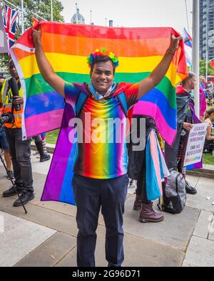 Reklaim Pride Protest, London, organisiert von Peter Tatchell Stockfoto