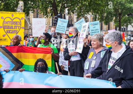 Reklaim Pride Protest, London, organisiert von Peter Tatchell Stockfoto