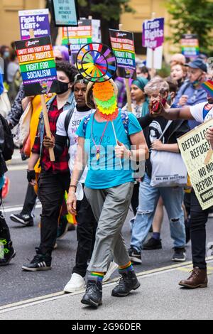 Reklaim Pride Protest, London, organisiert von Peter Tatchell Stockfoto