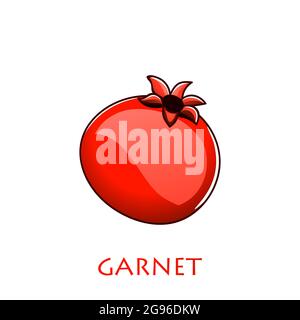 Granatapfel-Design saftige frische Frucht Symbol Vektor-Vorlage. Roher Granatapfel Stock Vektor