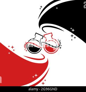 Das Logo „Balance in Ecology“. Natural Lab Logo Designs Konzept, Wissenschaft und Medizin kreative Symbol, Eco Lab Logo Vorlage Stock Vektor