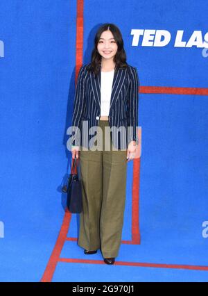 West Hollywood, California, USA 15. Juli 2021 Maia Shibutani nimmt am 15. Juli 2021 an Apples zweitem Premierenevent der Saison „Ted Lasso“ auf dem Dach des Pacific Design Center in West Hollywood, Kalifornien, USA Teil. Foto von Barry King/Alamy Stockfoto Stockfoto