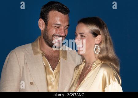 Pauline Ducruet und Maxime Giaccardi nehmen am 24. Juli 2021 in Monte-Carlo, Monaco, an der „Fight AIDS Gala“ im Sporting Monte-Carlo Teil. Foto von David Niviere/ABACAPRESS.COM Stockfoto