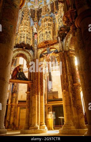 Tomar, Portugal - 3. Juni 2021: Detail der Charola im Convento de Cristo in Tomar, Portugal. Stockfoto