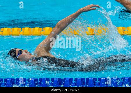 Tokio, Japan. Juli 2021. TOKIO, JAPAN - 25. JULI: Yui Ohashi aus Japan tritt bei Frauen im 400-Meter-Medley-Finale während der Olympischen Spiele 2020 in Tokio im Tokyo Aquatics Center am 25. Juli 2021 in Tokio, Japan an (Foto: Giorgio Scala/Deepbluemedia/Insidefoto) Credit: Insidefoto srl/Alamy Live News Stockfoto