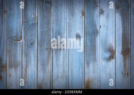 Blau lackierte alte Planken, Hintergrund für Ihr Design Stockfoto