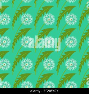 Lötenmuster nahtlos. Blowball Hintergrund. Blumen Textur Stock Vektor
