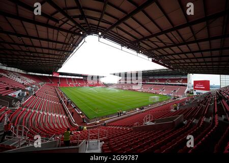 Stoke, England, 24. Juli 2021. Ein allgemeiner Blick auf den Boden während des Vorsaison Freundschaftsspiel im bet365 Stadion, Stoke. Bildnachweis sollte lauten: Andrew Yates / Sportimage Stockfoto