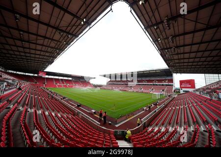 Stoke, England, 24. Juli 2021. Ein allgemeiner Blick auf den Boden während des Vorsaison Freundschaftsspiel im bet365 Stadion, Stoke. Bildnachweis sollte lauten: Andrew Yates / Sportimage Stockfoto