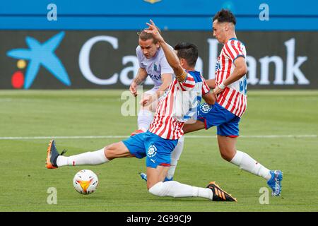 24. Juli 2021, Sant Joan Despi, Spanien: Griezmann vom FC Barcelona beim Vorsaison-Freundschaftsspiel zwischen dem FC Barcelona und dem FC Girona im Johan Cruyff Stadium in Sant Joan Despi, Spanien. (Bild: © David Ramirez/DAX via ZUMA Press Wire) Stockfoto