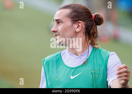 24. Juli 2021, Sant Joan Despi, Spanien: Griezmann vom FC Barcelona beim Vorsaison-Freundschaftsspiel zwischen dem FC Barcelona und dem FC Girona im Johan Cruyff Stadium in Sant Joan Despi, Spanien. (Bild: © David Ramirez/DAX via ZUMA Press Wire) Stockfoto