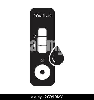 Rapid Antigen Self Test (RST) Icon Vector Rapid Antigen Detection Test (RADT) Symbol Coronavirus, COVID-19 Antikörper Test Zeichen Gesundheitswesen und medizinische c Stock Vektor