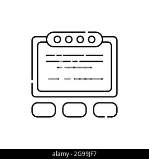 Symbol für die farbige Linie des Quiz. Computerspielgenres. Piktogramm für Webseite, mobile App, Promo. UI UX GUI Design-Element. Bearbeitbare Kontur. Stock Vektor