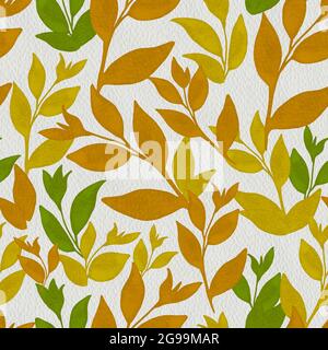 Blumenzweige auf grauem texturiertem Hintergrund Stockfoto