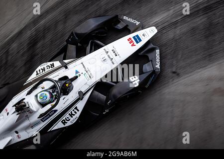 48 Mortara Edoardo (SWI), ROKIT Venturi Racing, Mercedes-Benz EQ Silver Arrow 02, Aktion beim London ePrix 2021, 7. Treffen der Formel-E-Weltmeisterschaft 2020-21, auf dem Excel London vom 24. Bis 25. Juli in London, Großbritannien - Foto Germain Hazard / DPPI Stockfoto