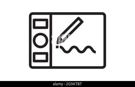 Das Tablet-Symbol. Element of Media für mobiles Konzept und Web-Apps-Symbol. Dünnes Symbol für Website-Design und Entwicklung, App Stock Vektor